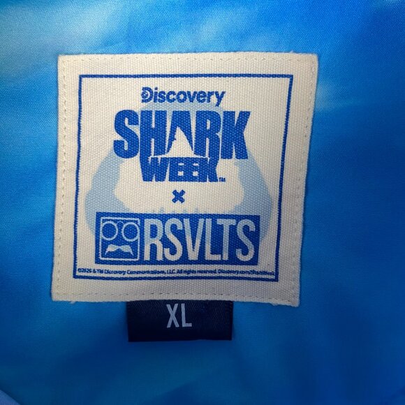 RSVLTS Shark Week Shirt Men's XL Button Down Up Discovery Channel All Over Print - Picture 5 of 11